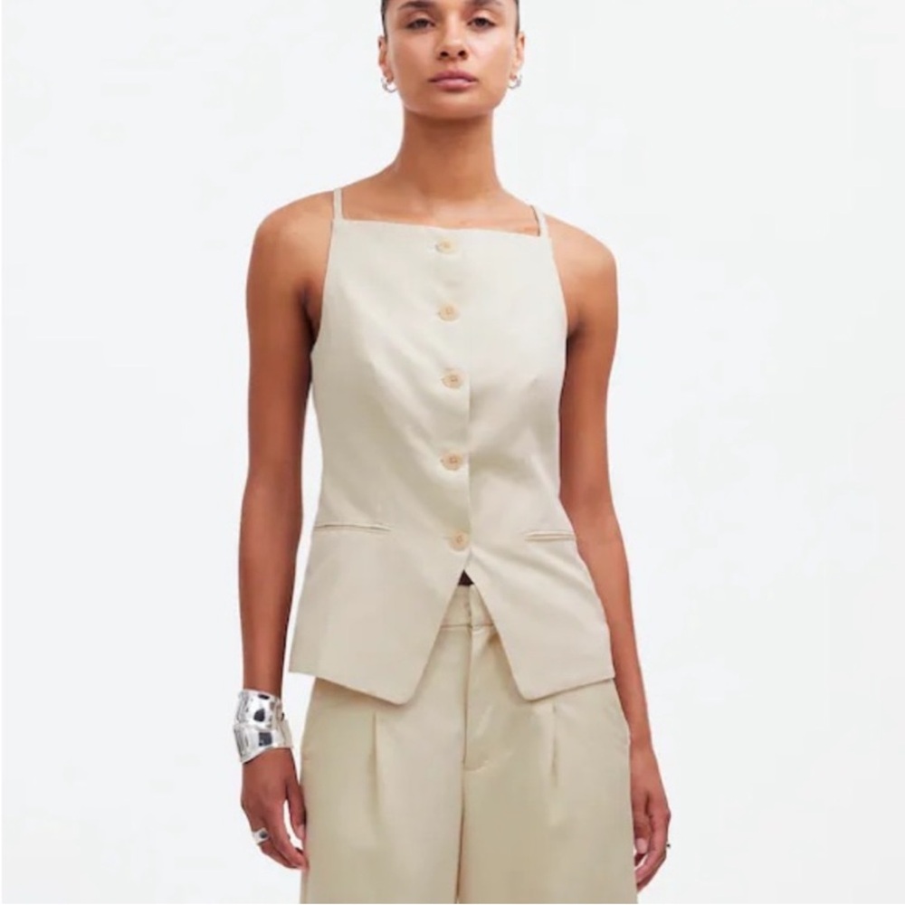 Madewell Cream Button-Down Blouse